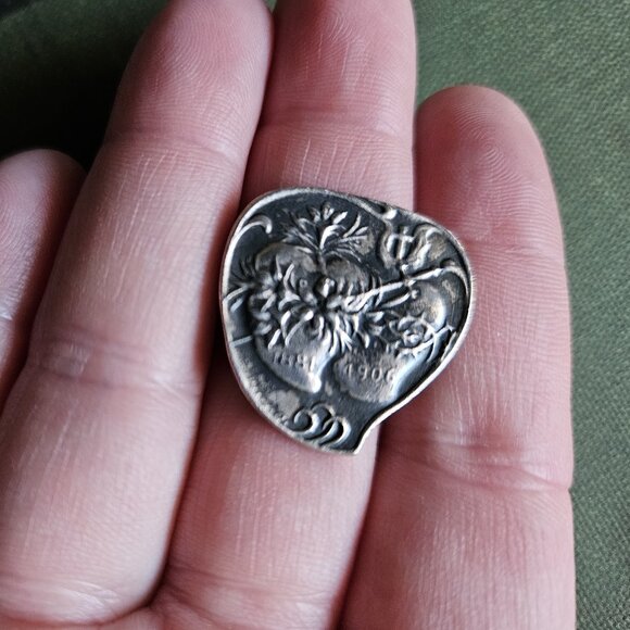 bloodmilk Jewelry - Retired BLOOD MILK Ring STAR CROSSED LOVERS Pierced Heart & Sword Thorns